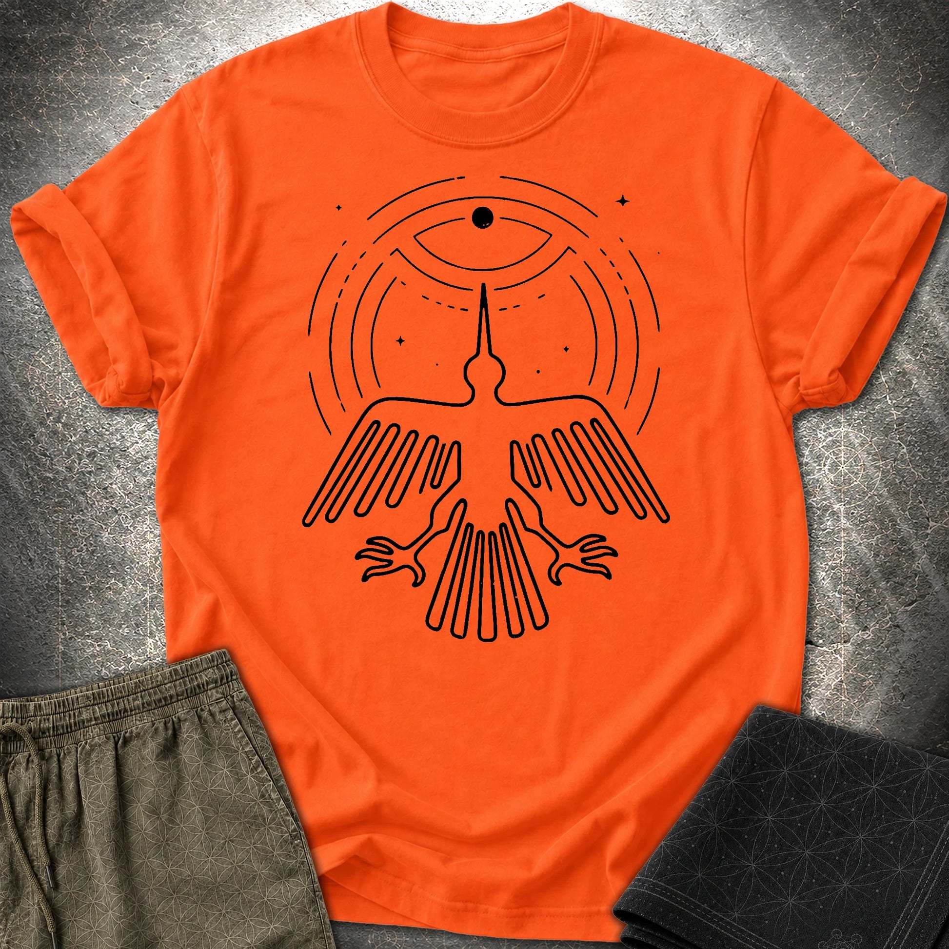 Geoglif Ptaka Biale - Geoglif Ptaka Biale T-Shirt - Orange