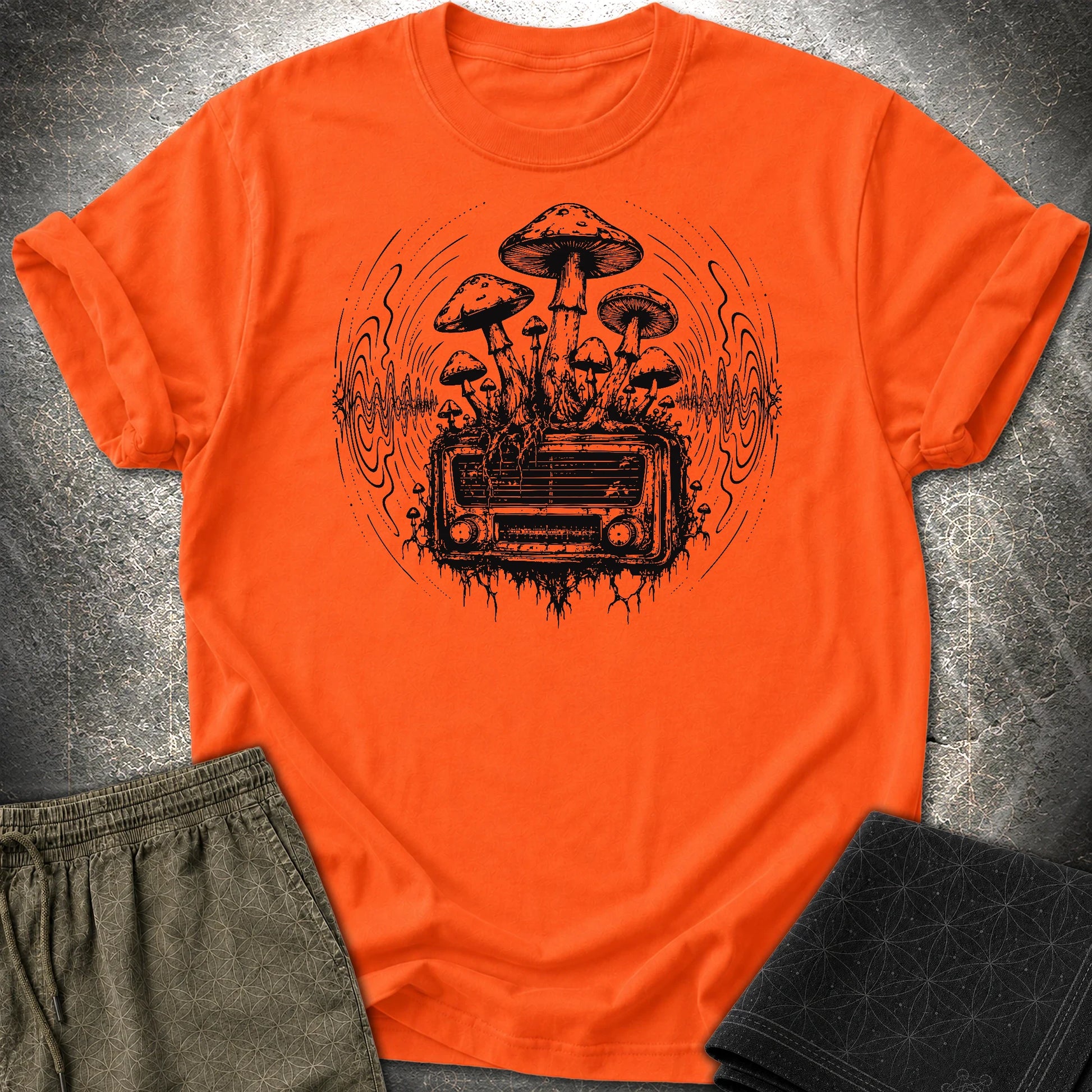 Mushroom Radio - Mushroom Radio T-Shirt - Orange