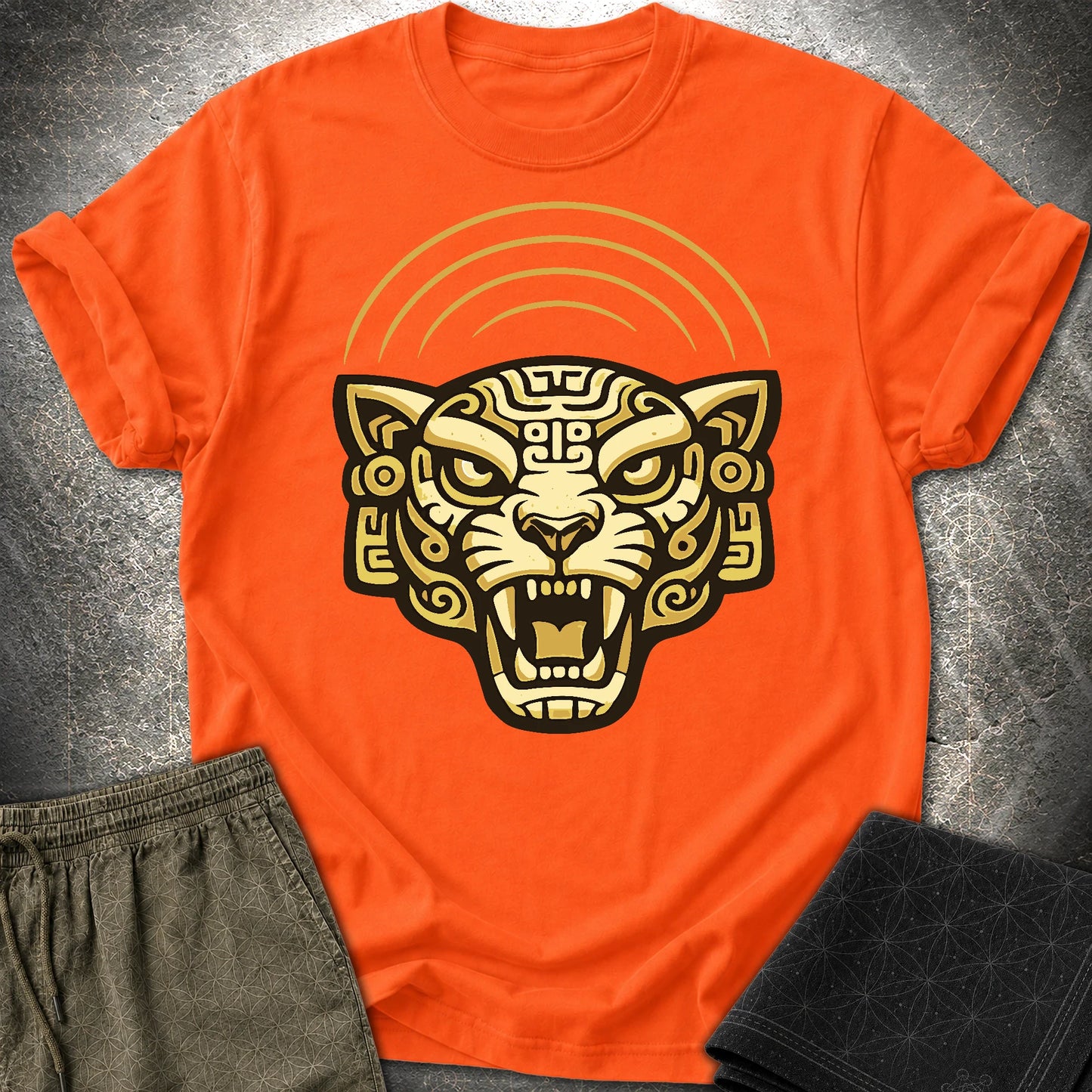 Mayan Jaguar - Mayan Jaguar T-Shirt - Orange