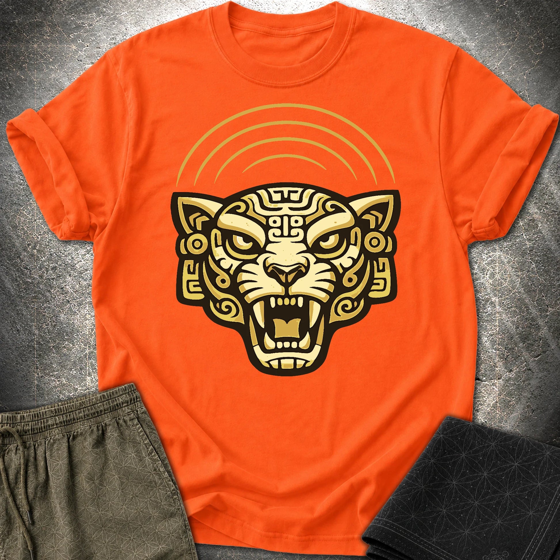 Mayan Jaguar - Mayan Jaguar T-Shirt - Orange