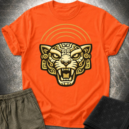 Mayan Jaguar - Mayan Jaguar T-Shirt - Orange