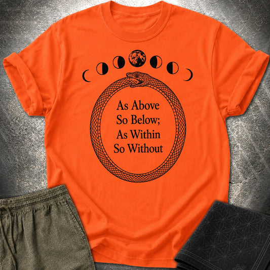 As Above So Below Ouroboros - As Above So Below Ouroboros T-Shirt - Orange
