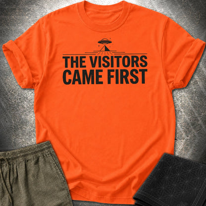The Visittors Come First Czarne - The Visittors Come First Czarne T-Shirt - Orange