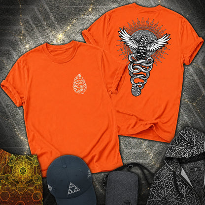 Pineal Gland Awakening 2 Sided T-Shirt - Pineal Gland Awakening 2 Sided T-Shirt - Orange