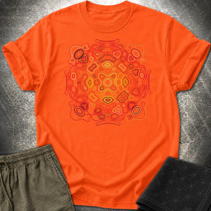 Psychedelic Mandala Trippy Hippie Groovy Pattern T-Shirt - Psychedelic Mandala Trippy Hippie Groovy Pattern T-Shirt - Orange