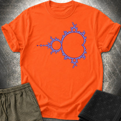 Mandelbrot Set Psychedelic Fractal Math Art T-Shirt - Mandelbrot Set Psychedelic Fractal Math Art T-Shirt - Orange