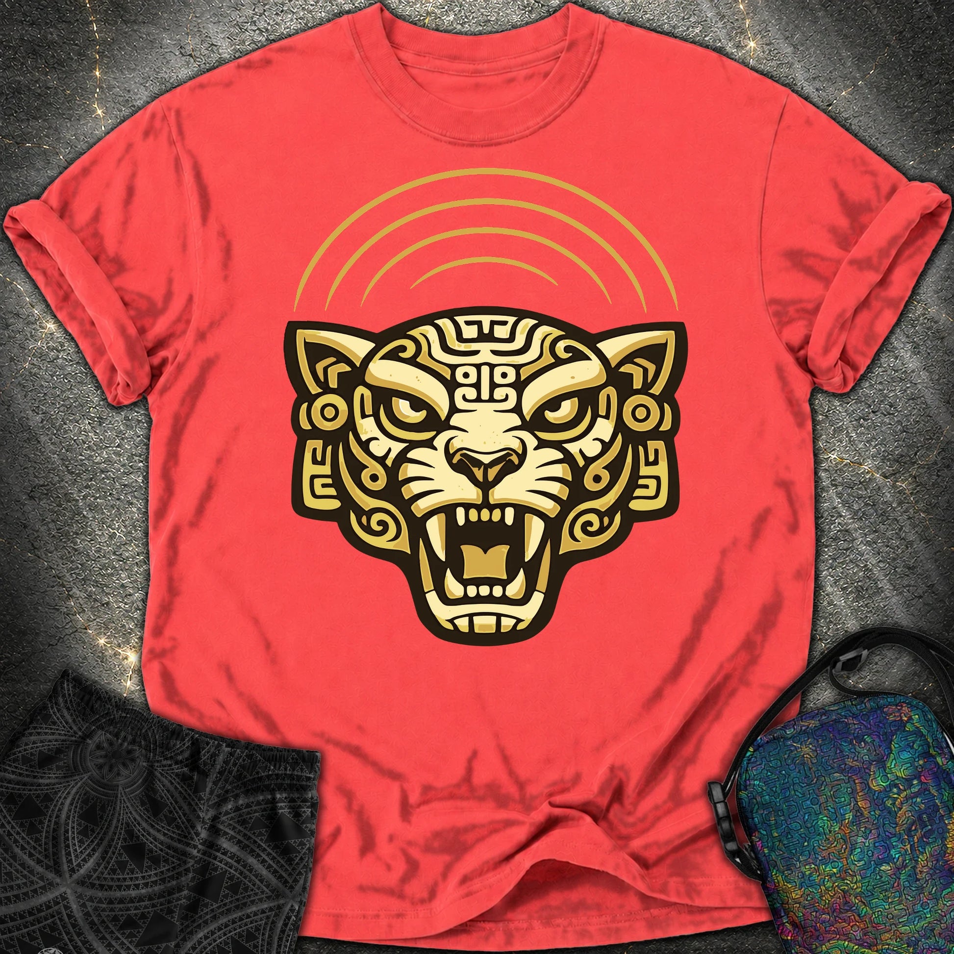 Mayan Jaguar - Mayan Jaguar Comfort T-Shirt - Paprika