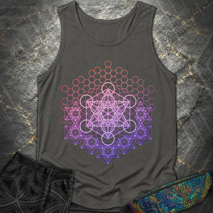 Metatron And Flower Connection - Metatron And Flower Connection Tank Top - Pepper