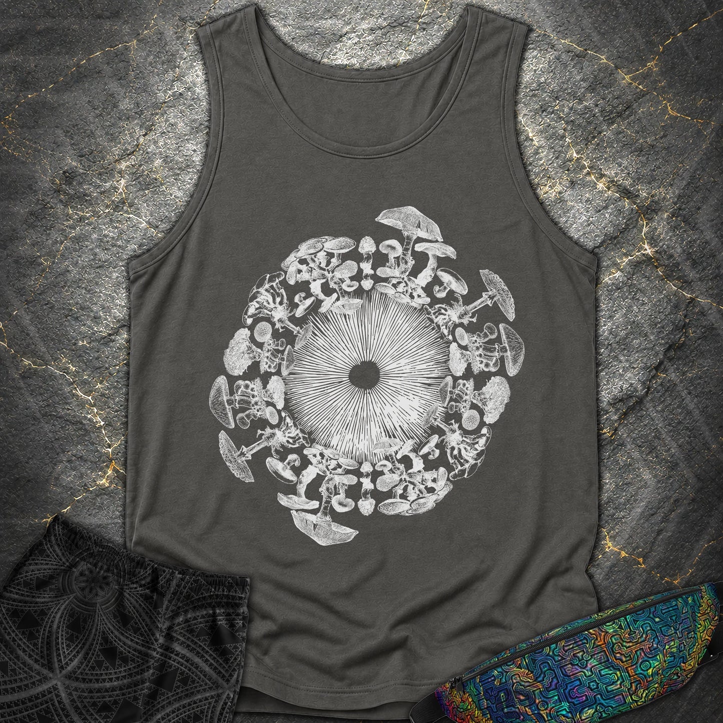 Mushroom Iris - Mushroom Iris Comfort Tank Top - Pepper
