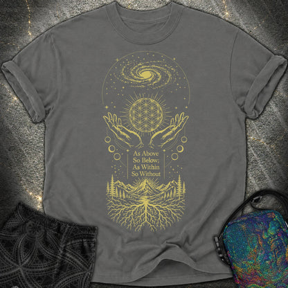 As Above So Below Flower Of Life - As Above So Below Flower Of Life Comfort T-Shirt - Pepper