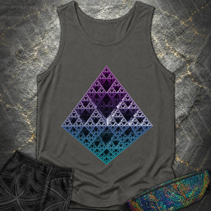 Sierpinski 3D Fractal T-Shirt - Sierpinski 3D Fractal Comfort Tank Top - Pepper