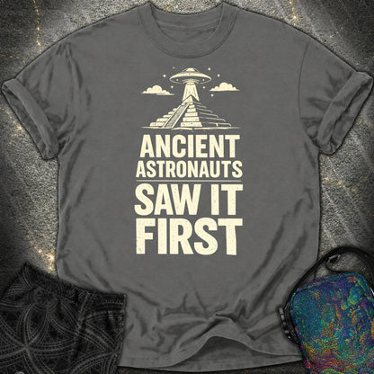 Ancient Astronaut Saw It First - Ancient Astronaut Saw It First Comfort T-Shirt - Pepper