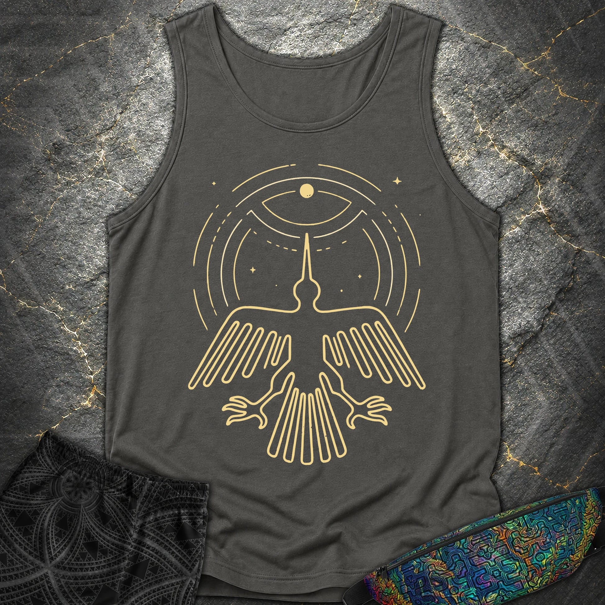 Geoglif Ptaka - Geoglif Ptaka Comfort Tank Top - Pepper