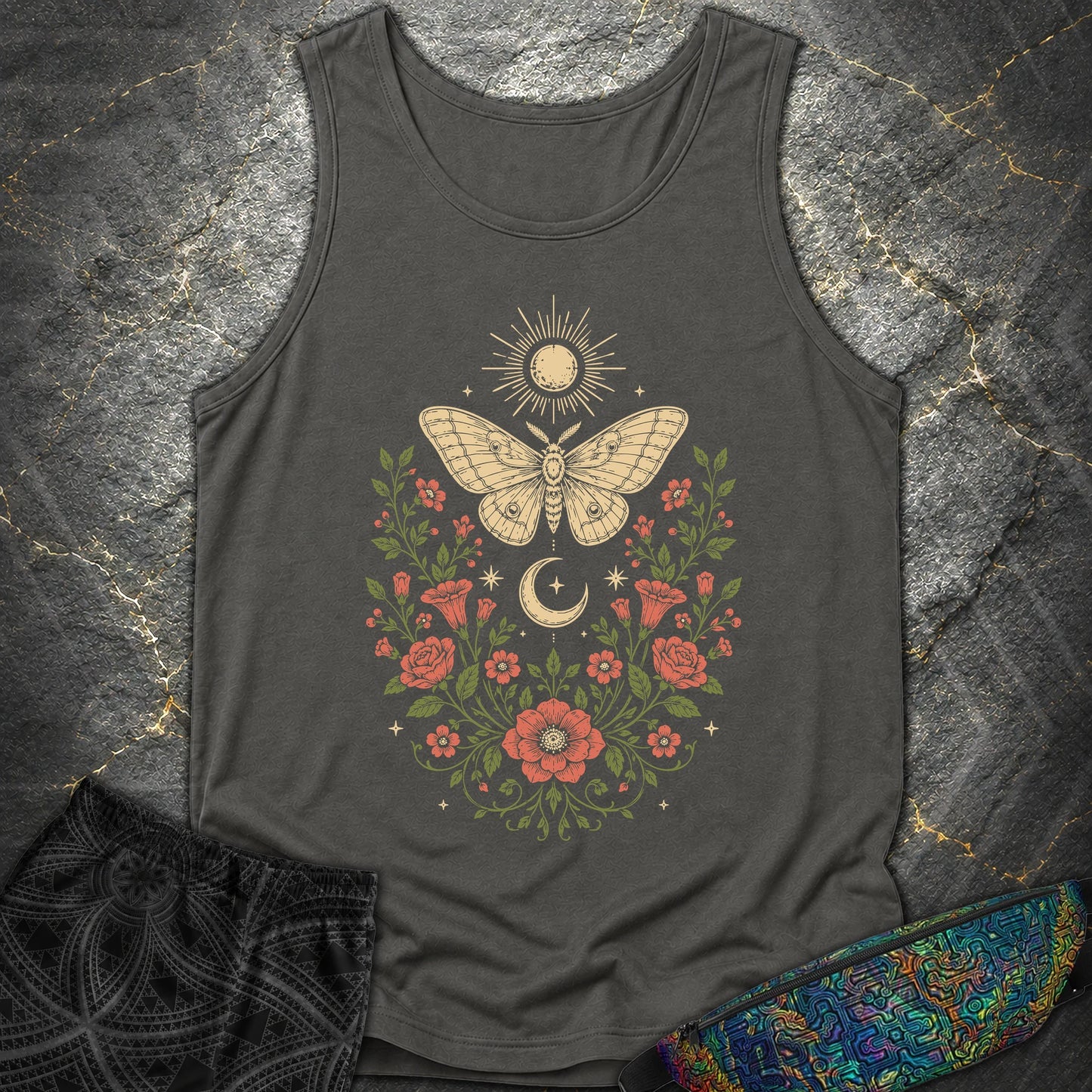 Sun Moon Moth - Sun Moon Moth Comfort Tank Top - Pepper