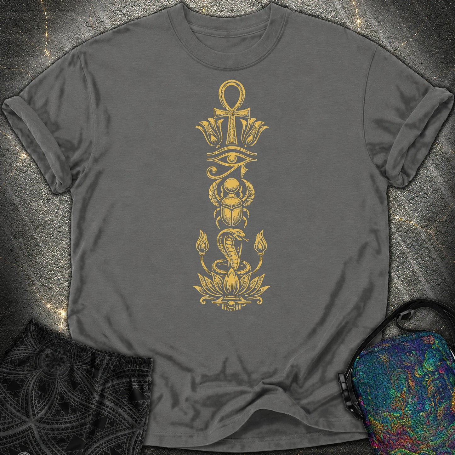 Ancient Egyptian Symbol Totem - Ancient Egyptian Symbol Totem Comfort T-Shirt - Pepper