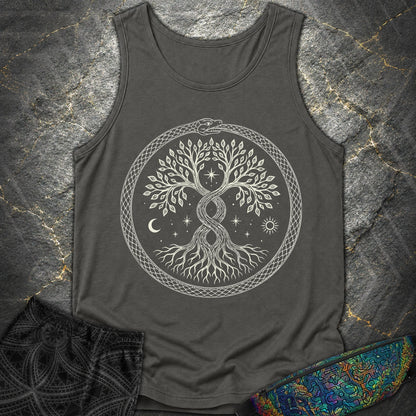 888 Ouroboros Tree Comfort Tank Top - 888 Ouroboros Tree Comfort Tank Top - Pepper