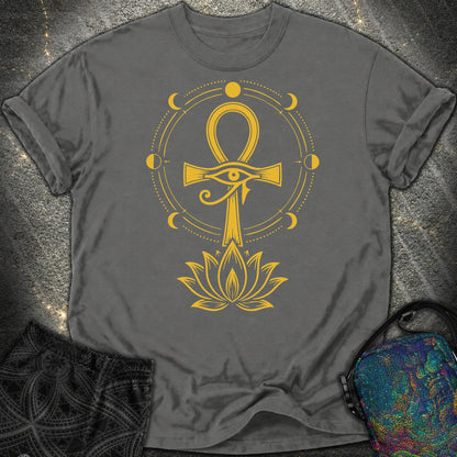 Eye of Life Above Lotus - Eye of Life Above Lotus Comfort T-Shirt - Pepper