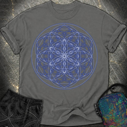 Sacred Flower Grids - Sacred Flower Grids Comfort T-Shirt - Pepper