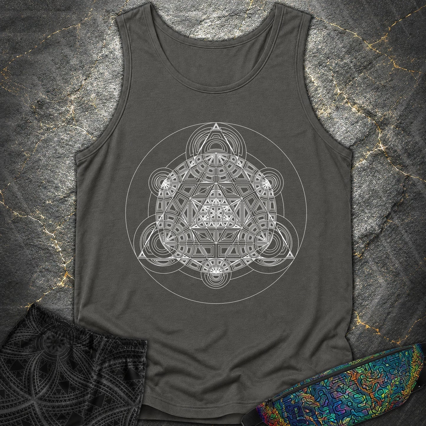 Sacred Mosaic T-Shirt - Sacred Mosaic Comfort Tank Top - Pepper