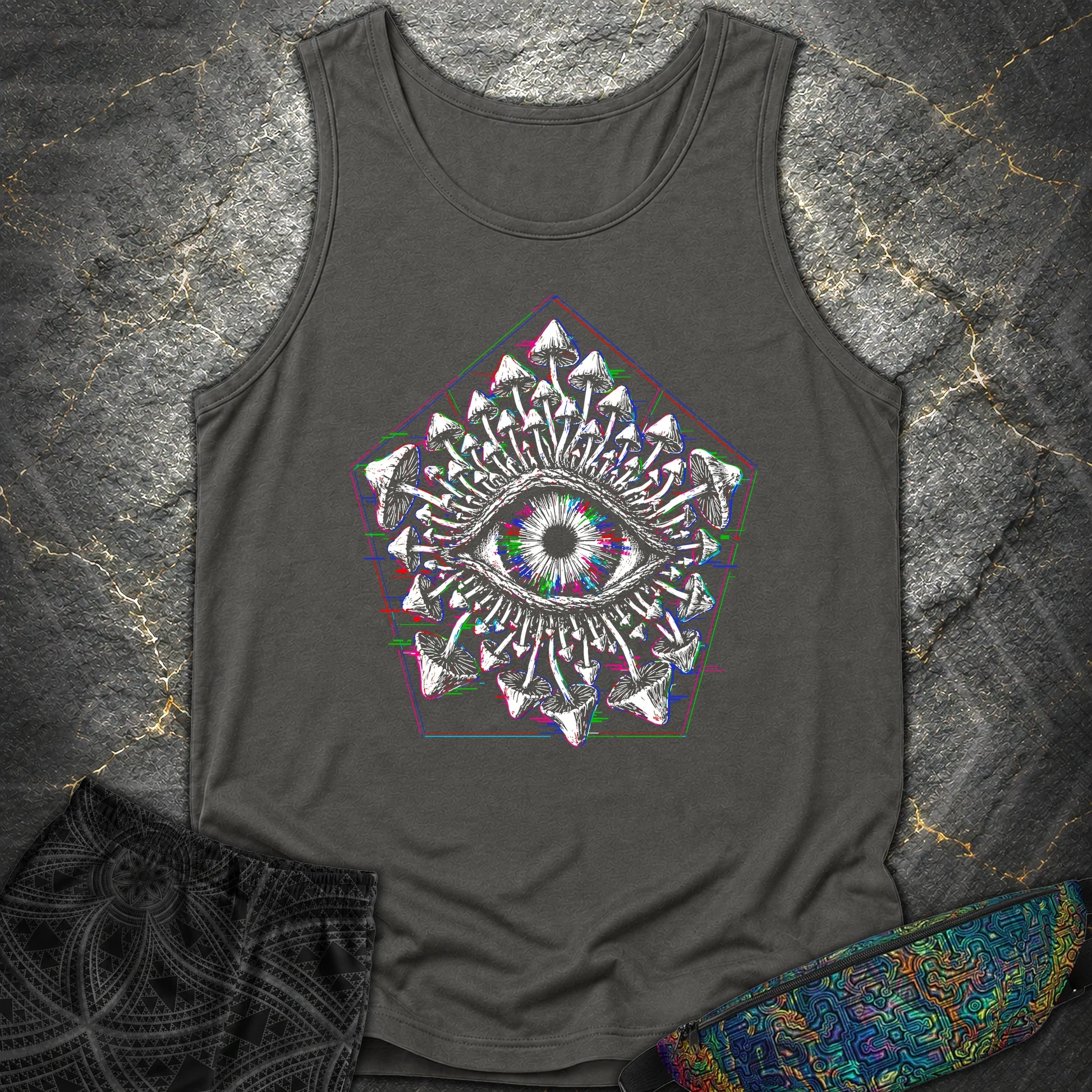 Third Eye Mushroom Comfort Tank - Third Eye Mushroom Comfort Tank - Pepper