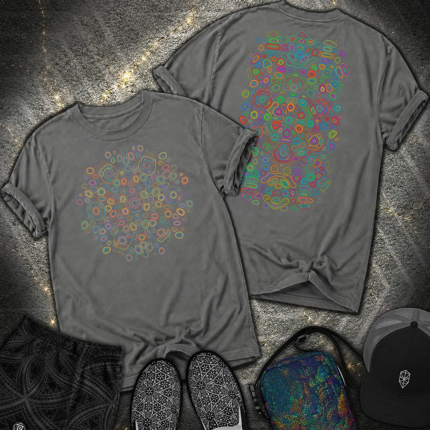 Frequency Of Color 2 Sided Comfort T-Shirt - Frequency Of Color 2 Sided Comfort T-Shirt - Pepper