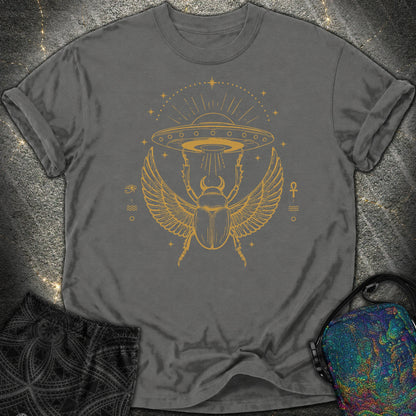 Celestial Scarab Beneath the Starship - Celestial Scarab Beneath the Starship Comfort T-Shirt - Pepper