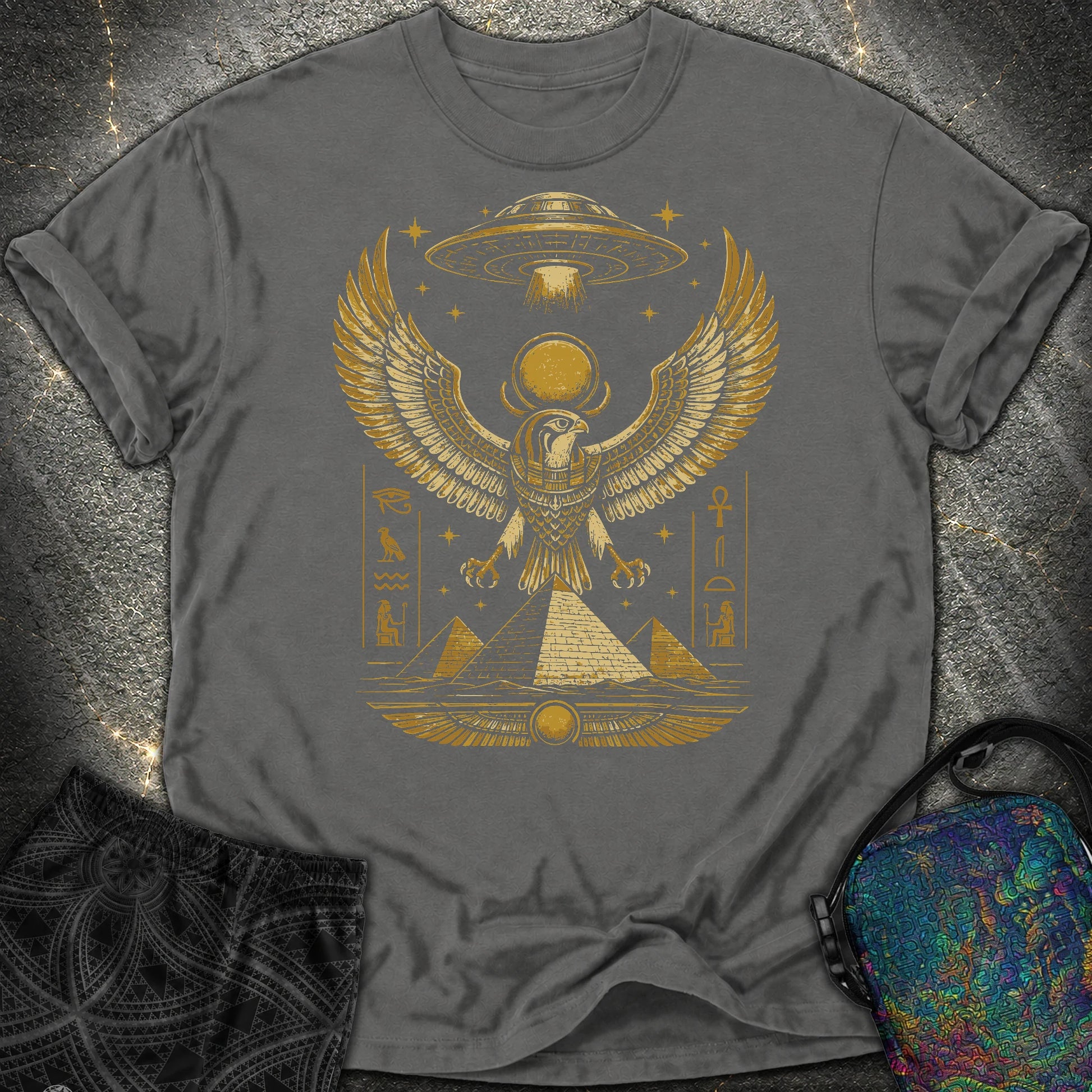 Falcon Guardian Beneath the Starship - Falcon Guardian Beneath the Starship Comfort T-Shirt - Pepper