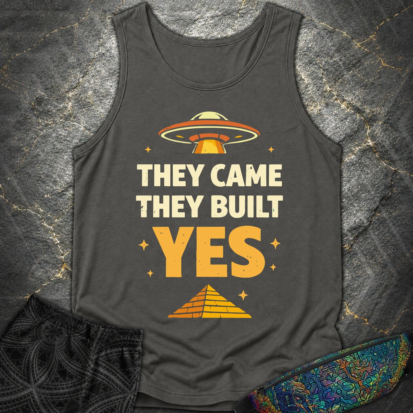 They Came They Built Yes - They Came They Built Yes Comfort Tank Top - Pepper