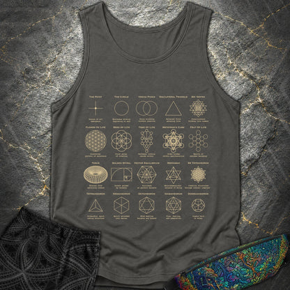 Sacred Geometry Figures Comfort T-Shirt - Sacred Geometry Figures Comfort Tank Top - Pepper