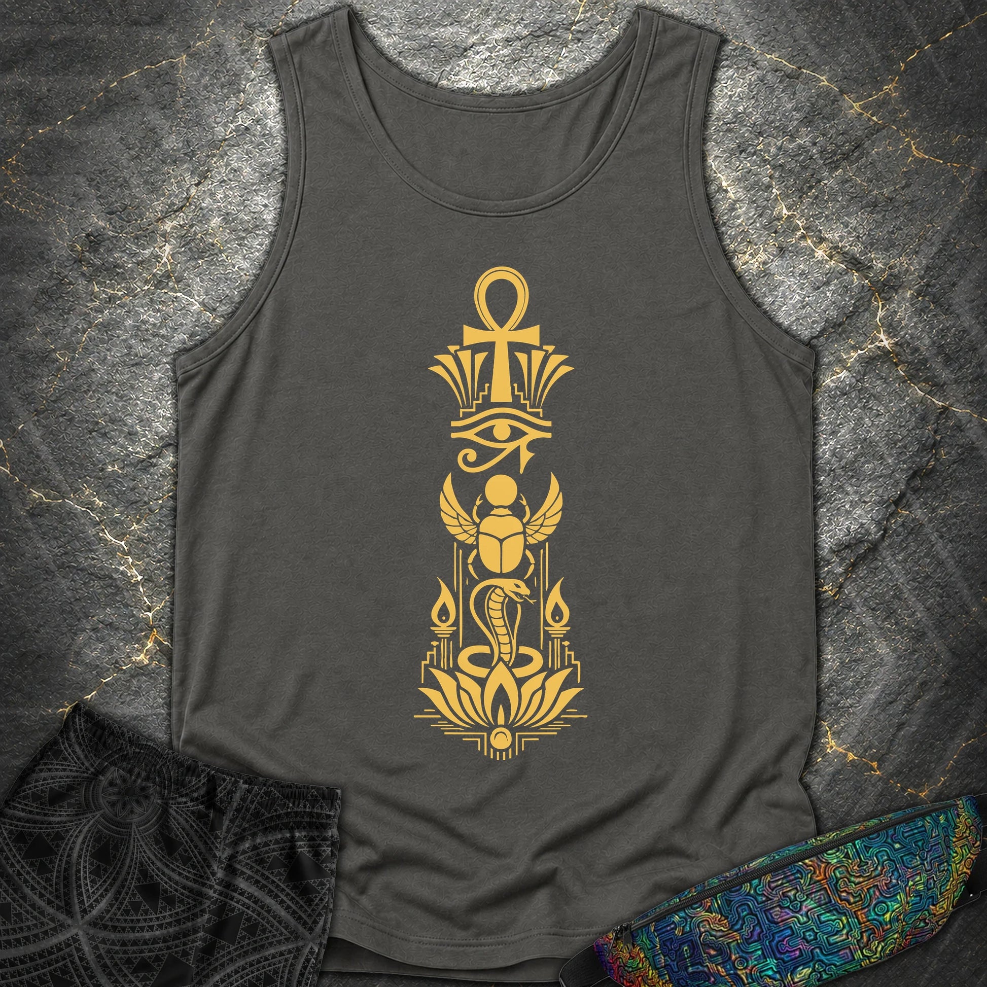 Sacred Symbols of Eternal Life - Sacred Symbols of Eternal Life Comfort Tank Top - Pepper