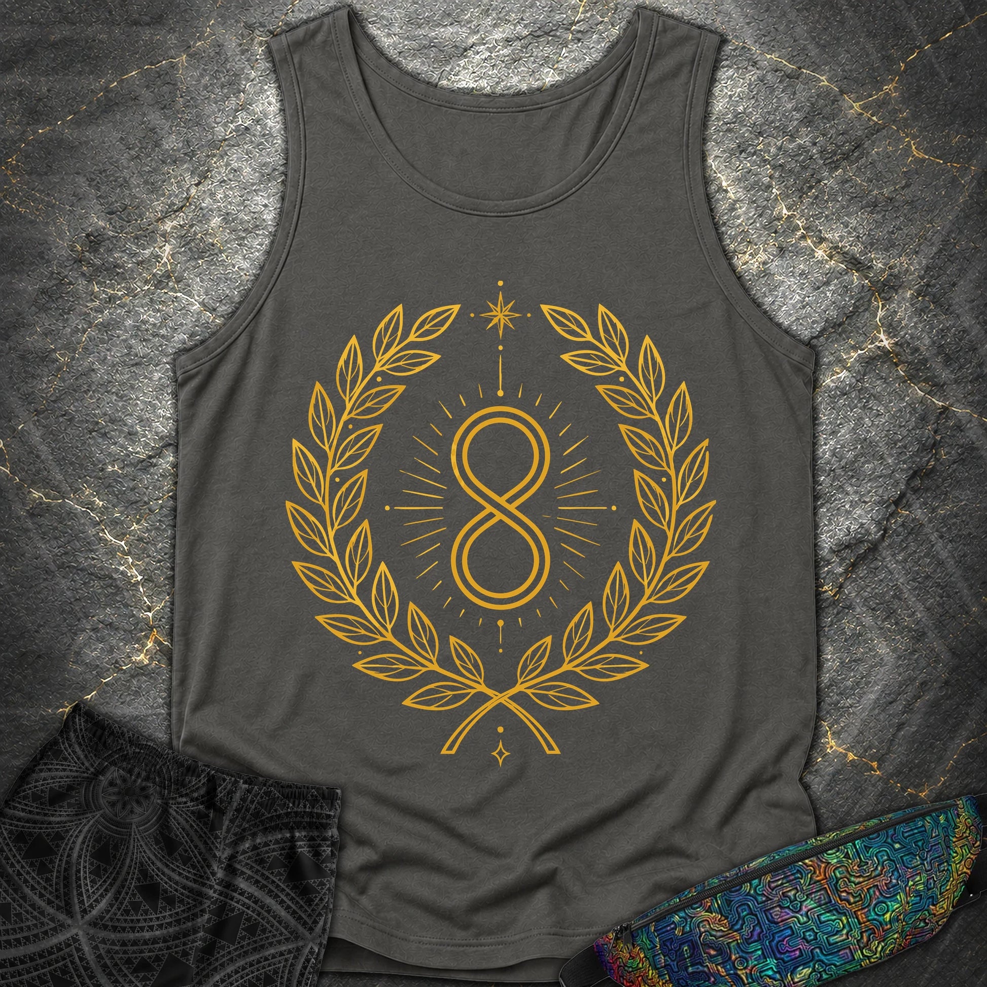 888 Infinity Wreath Unisex Comfort Tank Top - 888 Infinity Wreath Unisex Comfort Tank Top - Pepper