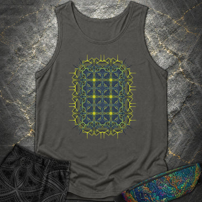 Electric Geometric Matrix - Electric Geometric Matrix Comfort Tank Top - Pepper