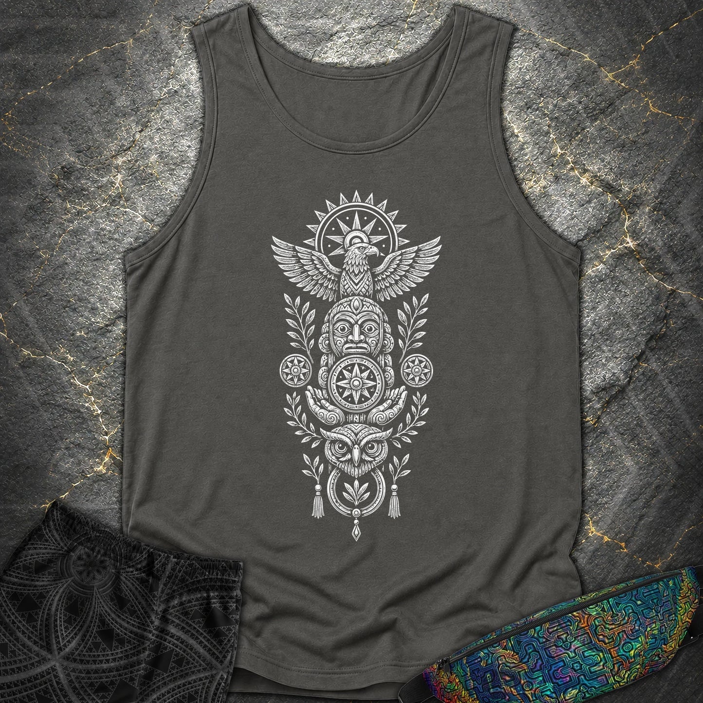 Totem White - Totem White Comfort Tank Top - Pepper