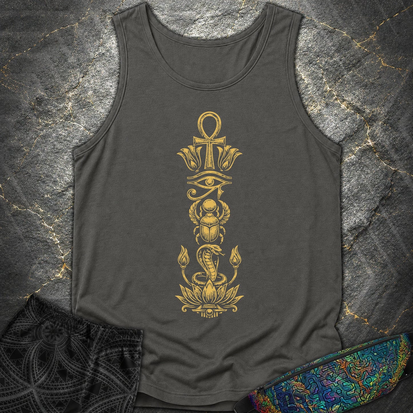 Ancient Egyptian Symbol Totem - Ancient Egyptian Symbol Totem Comfort Tank Top - Pepper