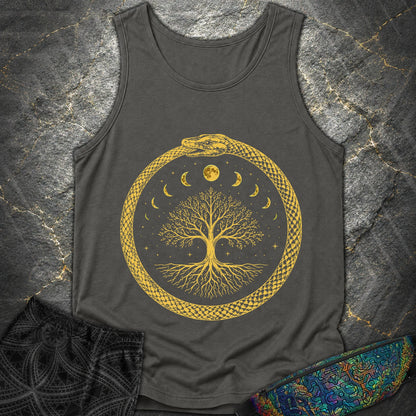 Ouroboros Moon Tree Unisex Comfort Tank Top - Ouroboros Moon Tree Unisex Comfort Tank Top - Pepper