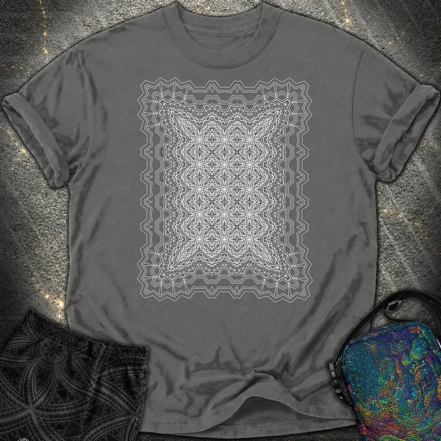 Infinite Geometric Lattice - Infinite Geometric Lattice Comfort T-Shirt - Pepper