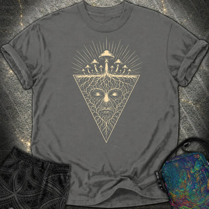 Mycelium Consciousness Comfort T-Shirt - Mycelium Consciousness Comfort T-Shirt - Pepper