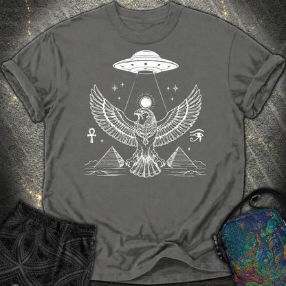 Solar Falcon Beneath the Starship - Solar Falcon Beneath the Starship Comfort T-Shirt - Pepper
