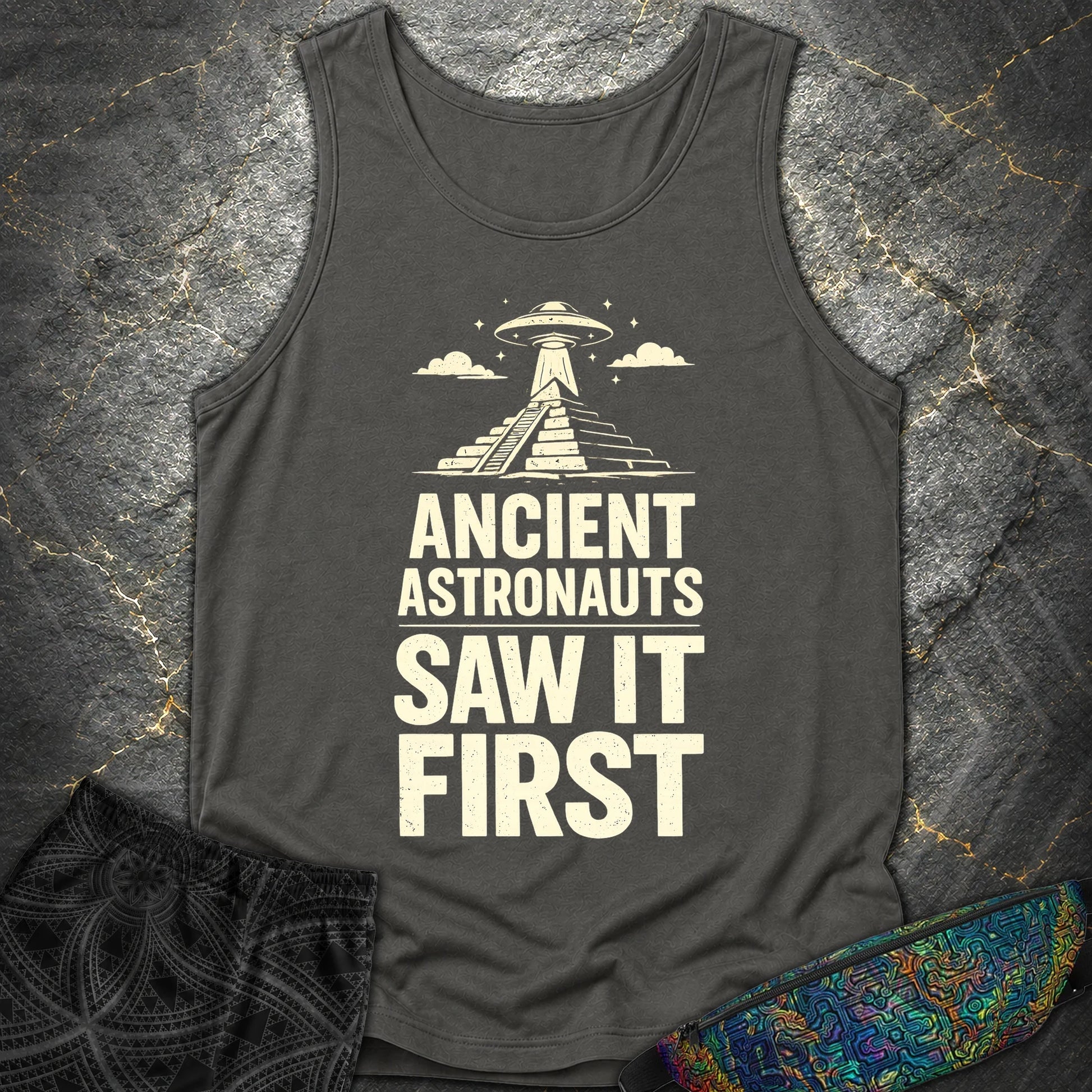Ancient Astronaut Saw It First - Ancient Astronaut Saw It First Comfort Tank Top - Pepper