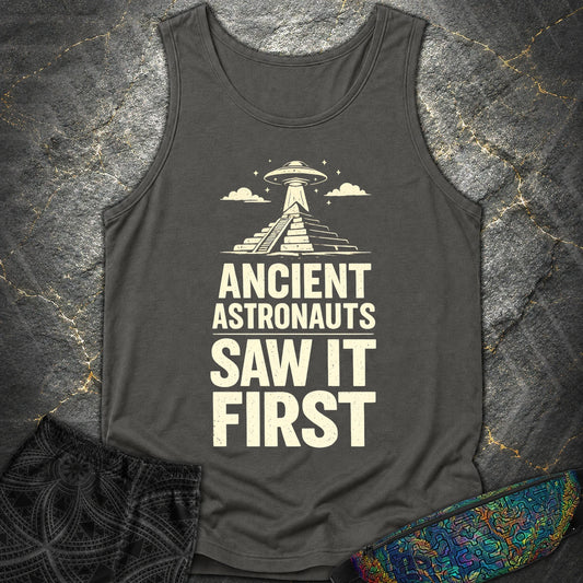 Ancient Astronaut Saw It First - Ancient Astronaut Saw It First Comfort Tank Top - Pepper