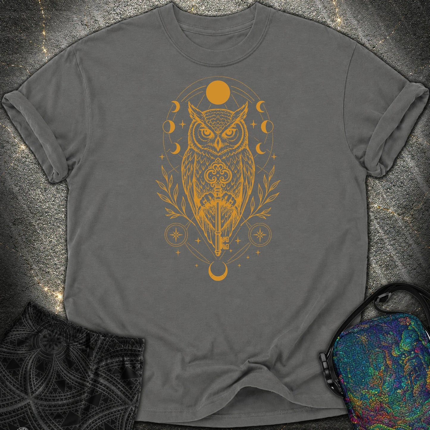 Owl Wisdom Key - Owl Wisdom Key Comfort T-Shirt - Pepper