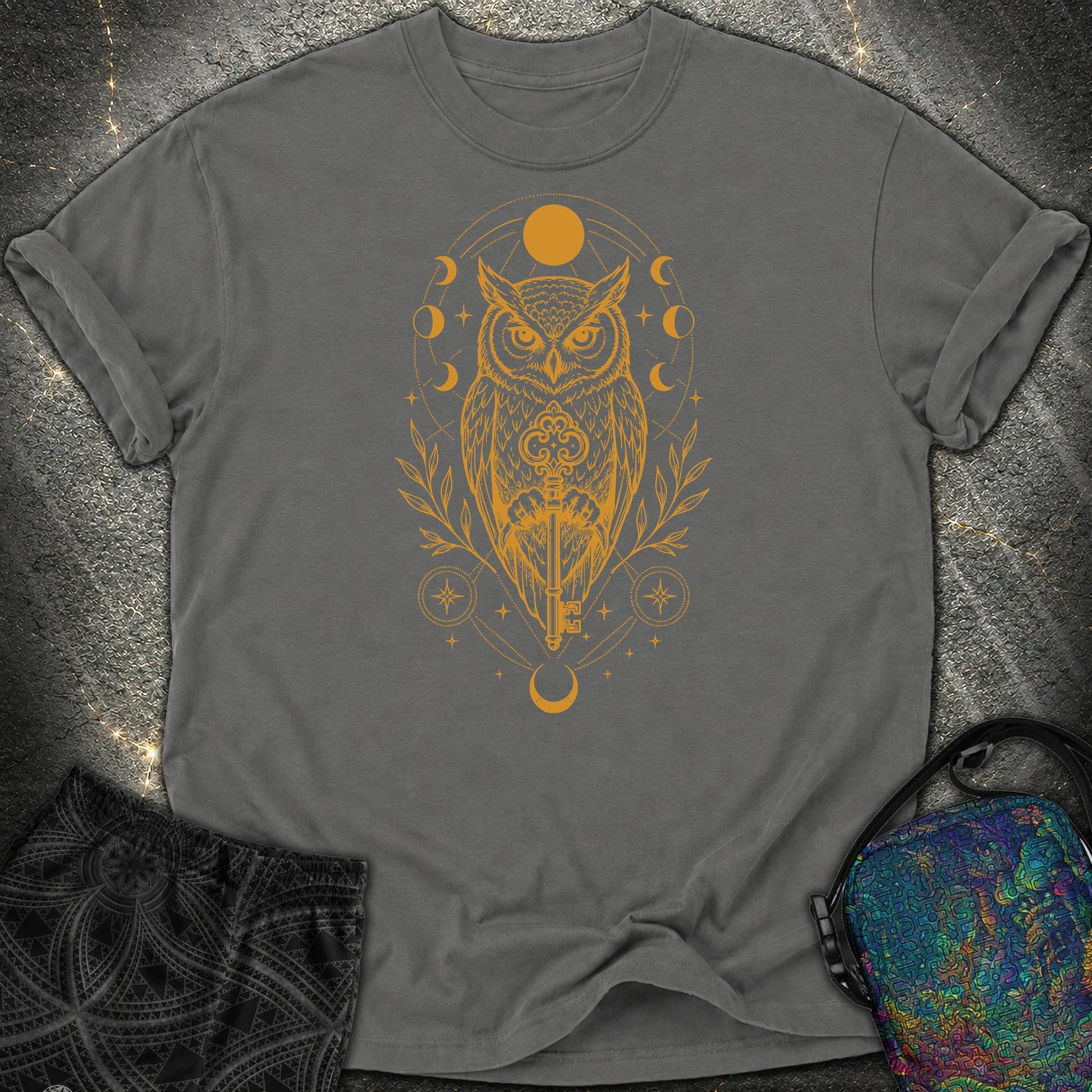 Owl Wisdom Key - Owl Wisdom Key Comfort T-Shirt - Pepper
