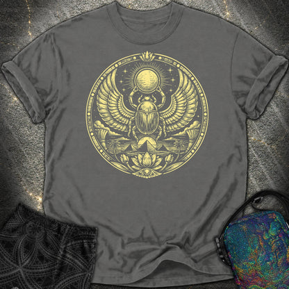 Winged Scarab of the Sun - Winged Scarab of the Sun Comfort T-Shirt - Pepper