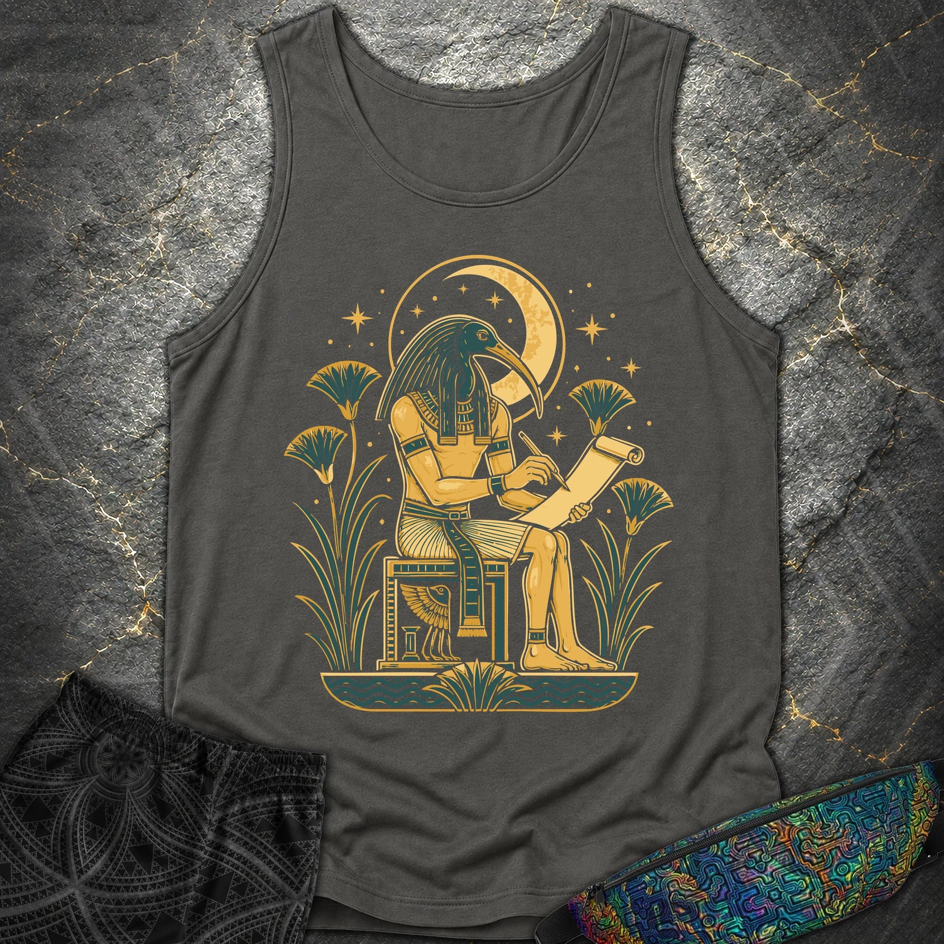 Moonlit Ibis Scribe - Moonlit Ibis Scribe Comfort Tank Top - Pepper