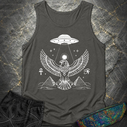 Solar Falcon Beneath the Starship - Solar Falcon Beneath the Starship Comfort Tank Top - Pepper