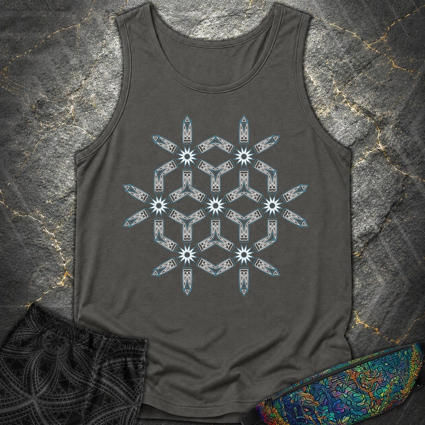 Tribal Geometry - Tribal Geometry Comfort Tank Top - Pepper