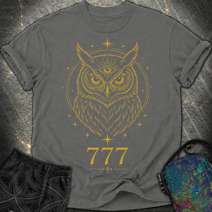 777 Mystic Owl Comfort T-Shirt - 777 Mystic Owl Comfort T-Shirt - Pepper