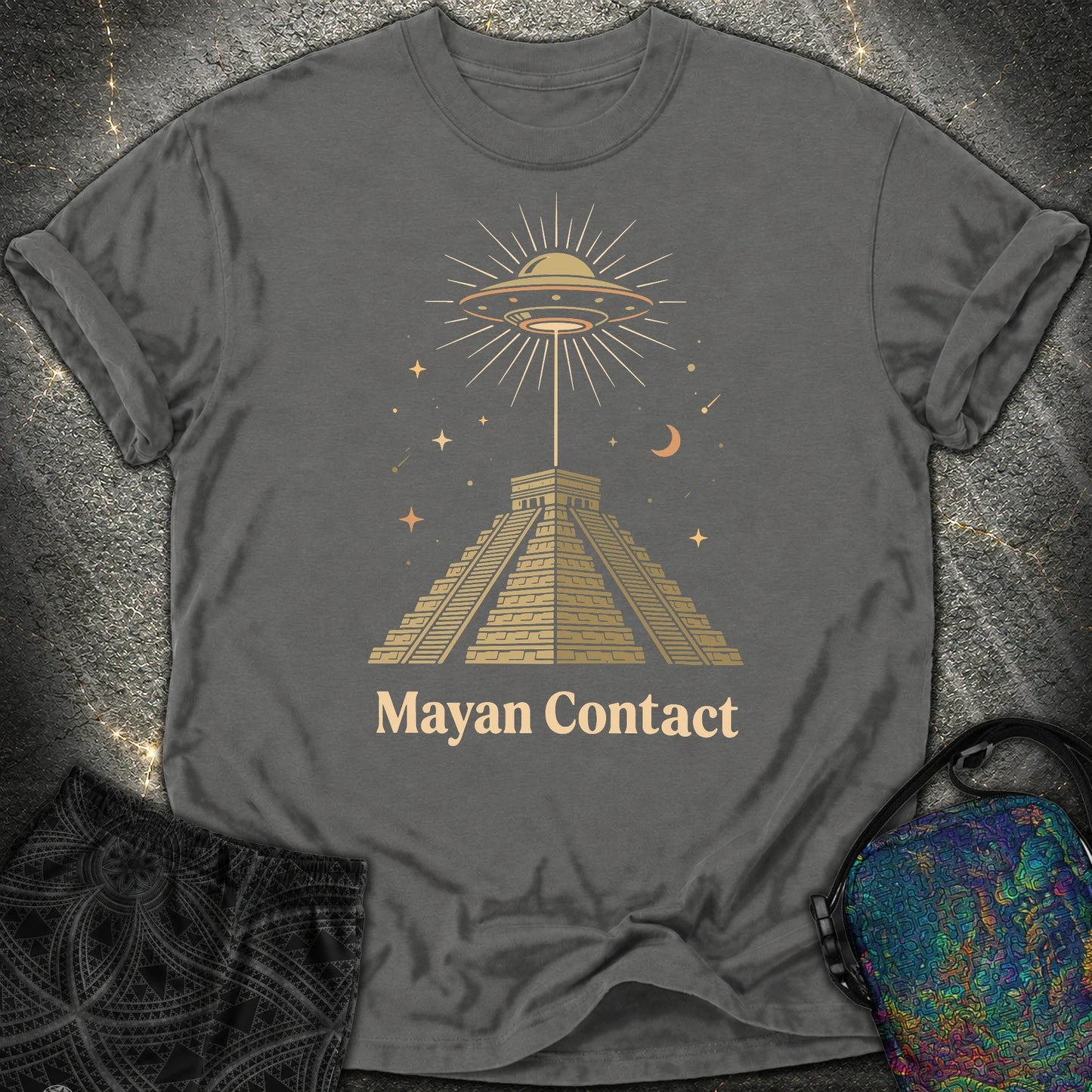 Piramida Majów I UFO 2 - Piramida Majów I UFO 2 Comfort T-Shirt - Pepper