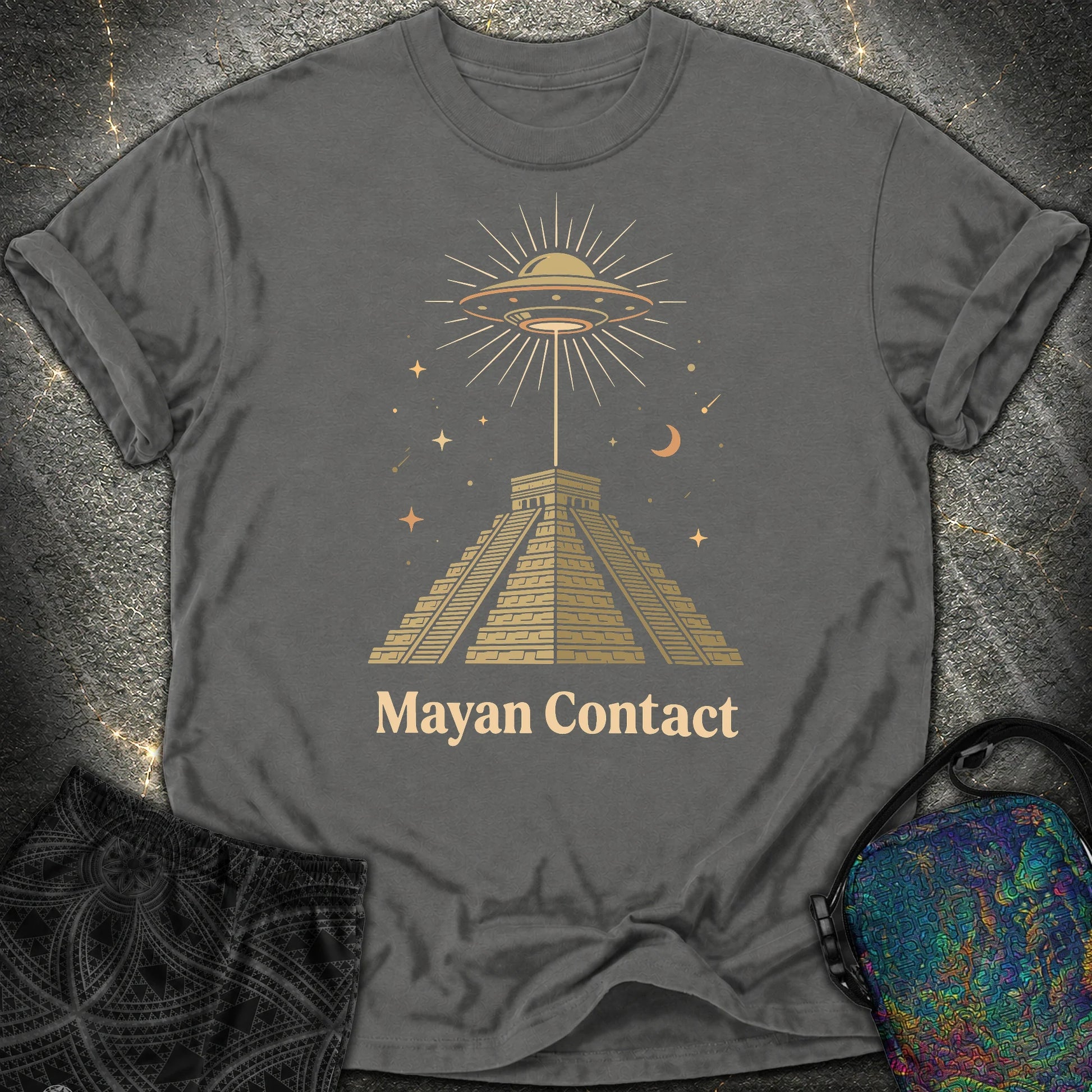 Piramida Majów I UFO 2 - Piramida Majów I UFO 2 Comfort T-Shirt - Pepper