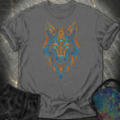 Mystic Tribal Wolf Comfort T-Shirt - Mystic Tribal Wolf Comfort T-Shirt - Pepper
